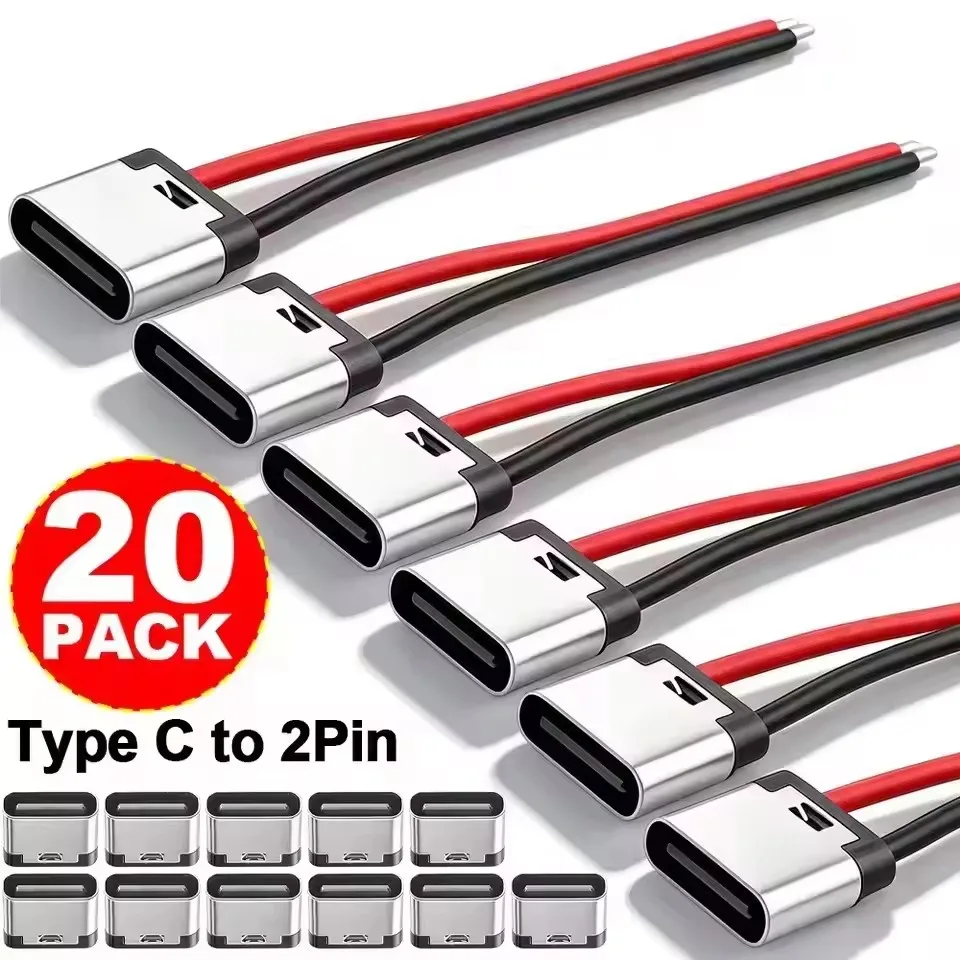 5-20PCS Type-C 2Pin Solder Wir - огляд і ціна Usb C Cable