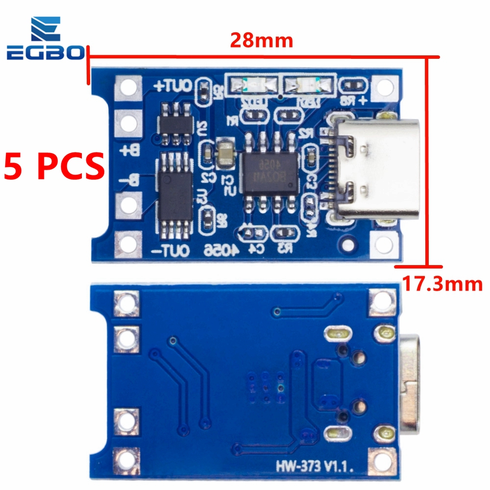 5PCS type-c USB 5V 1A 18650 TP - огляд і ціна Tp4056 Module