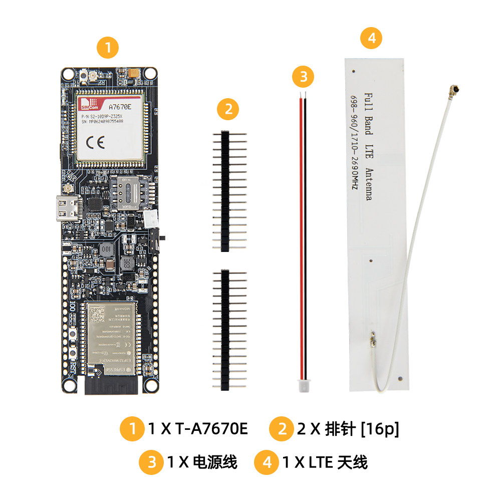 LILYGO T-A7670E ESP32 Module,  - огляд і ціна Esp32 Battery Holder Lipo