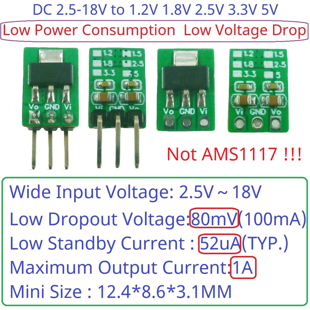 Tiny Out 1A 1.2V 1.8V 2.5V 3.3 - огляд і ціна Esp32 Step Down Buck